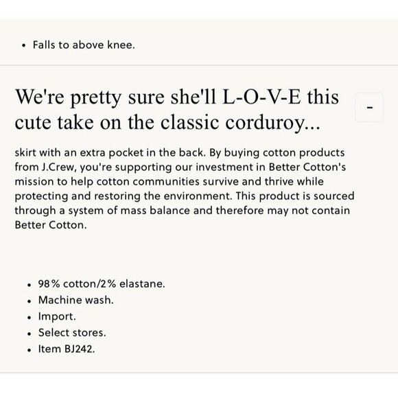 J. Crew Pink Patch Pocket Corduroy Button Down Mini Skirt Girls Size 8 Crew Cuts - Picture 12 of 13